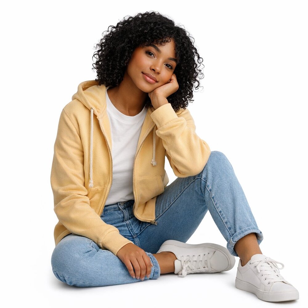 American Eagle Seriously Lived-In Zip Hoodie XS Peach 2023